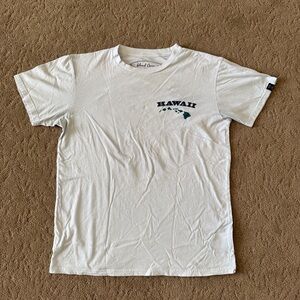 Casual White T-Shirt with Hawaii Print
